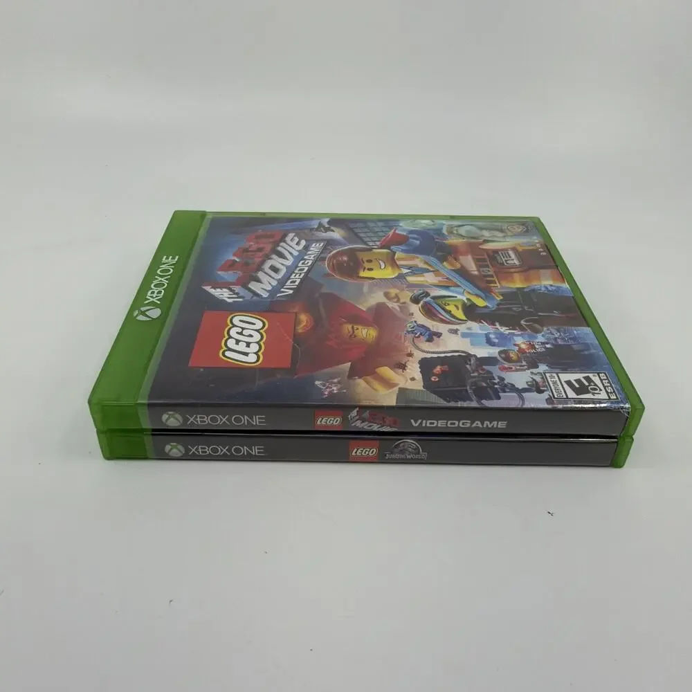 Xbox One LEGO Game Lot of 2 LEGO Movie Video Game & Jurassic World CIB Tested